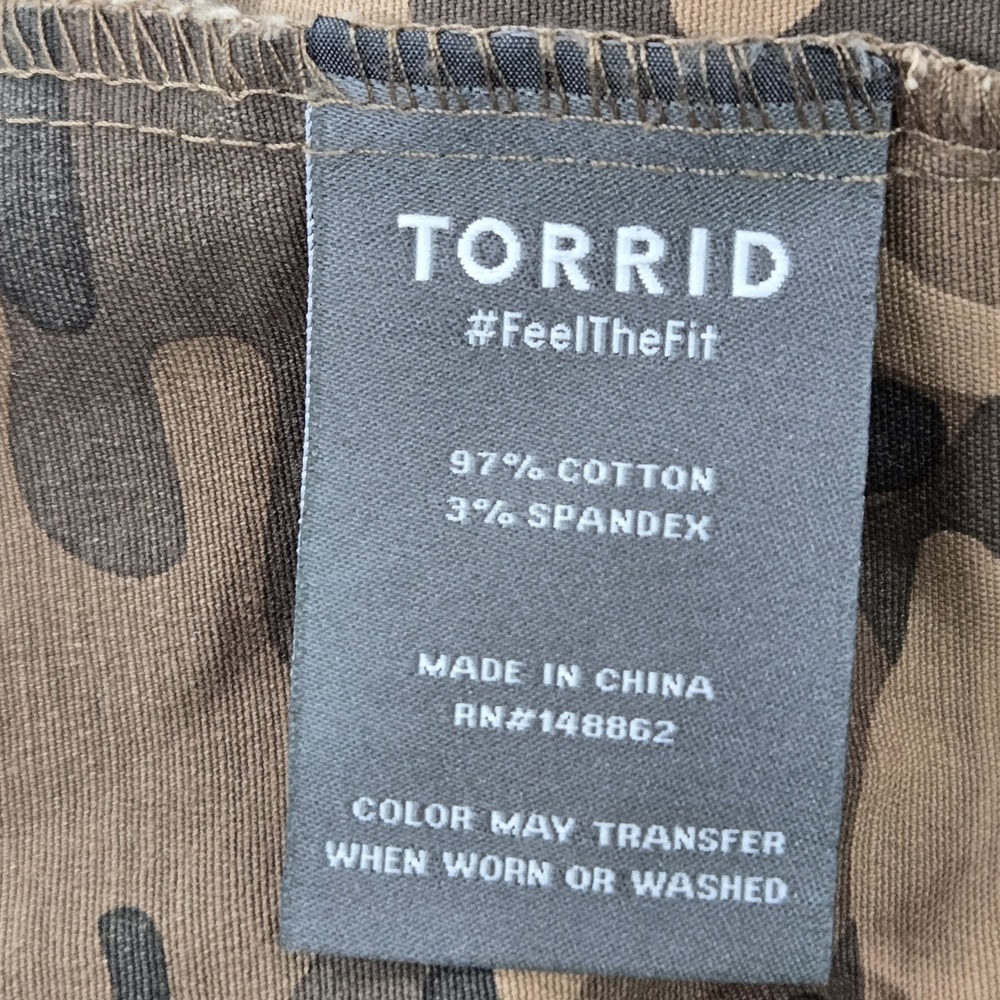 Torrid‎ Women Jacket 3 Tan Twill Utility Button Long Sleeve - Picture 3 of 9